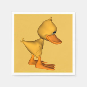 Miss you Sad Little Yellow cartoon Duck Servet