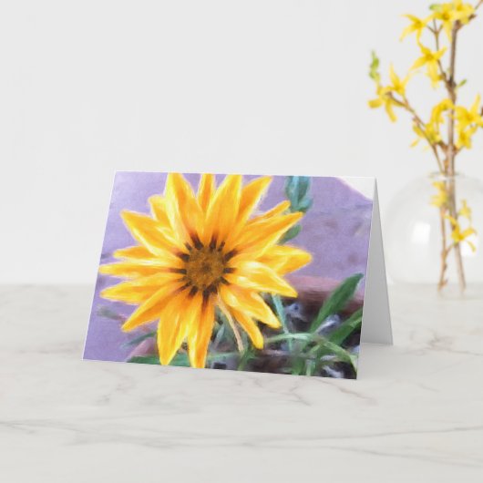 Miss You Single Yellow Flower Inside Sjabloon (Gele Bloem)