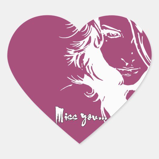 Miss you - sticker (Voorkant)