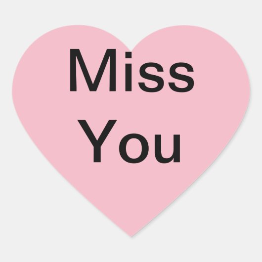 "Miss You" Stickers te gebruiken op kaarten of der (Voorkant)