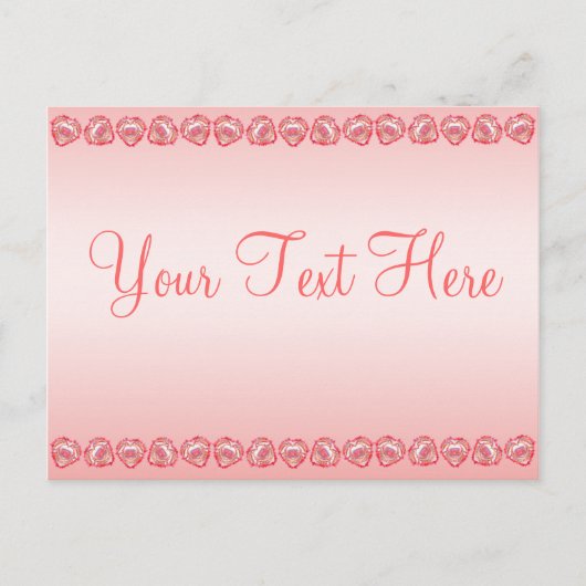 Miss You Tattered Heart Pink Ombre Sjabloon Briefkaart (Voorkant)