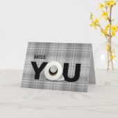 Miss you toiletpapier roll plaid kaart (Gele Bloem)