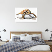 "Miss You" Turtle Canvas Afdrukken (Insitu (Slaapkamer))