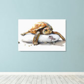 "Miss You" Turtle Canvas Afdrukken (Insitu (Houten vloer))