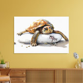 "Miss You" Turtle Canvas Afdrukken (Insitu (Woonkamer))