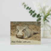 Miss You Wathog Briefkaart (Staand voorkant)