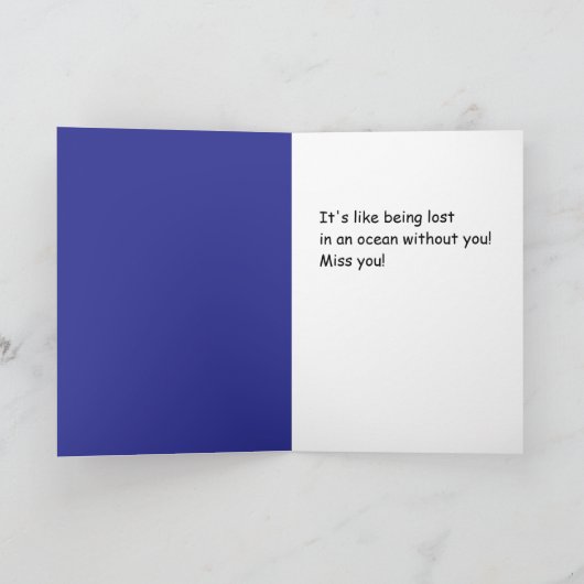 Miss You Wenskaart Kaart (Binnen)