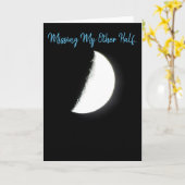 Miss You Wenskaart Kaart (Gele Bloem)
