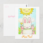 Miss You'n postkaart. Briefkaart (Voorkant / Achterkant)