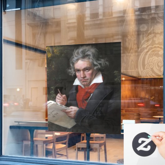 Missa Solemnis: Ludwig Beethoven Klassieke Muziek Raamsticker (Cafe Raam)