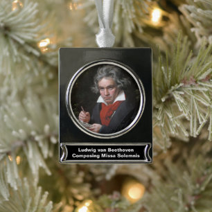 Missa Solemnis: Ludwig Beethoven Klassieke Muziek Verzilverd Banner Ornament