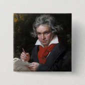 Missa Solemnis: Ludwig Beethoven Klassieke Muziek Vierkante Button 5,1 Cm (Voorkant)