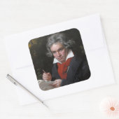 Missa Solemnis: Ludwig Beethoven Klassieke Muziek Vierkante Sticker (Envelop)