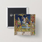 Missal of St. George of Topusko Vierkante Button 5,1 Cm (Voorkant /achterkant)