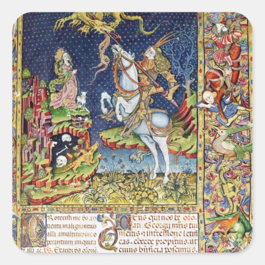 Missal of St. George of Topusko Vierkante Sticker (Voorkant)