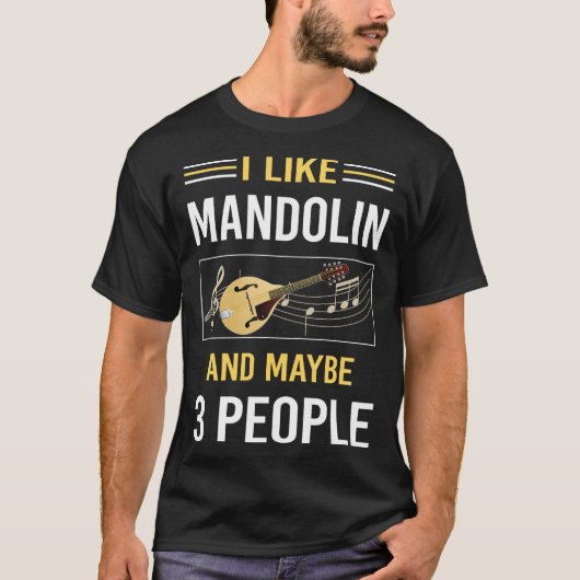 Misschien 3 mensen Mandoline T-shirt (Voorkant)