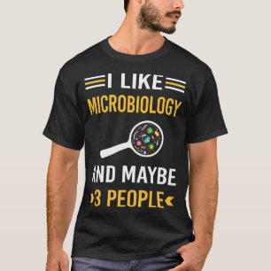 Misschien 3 mensen microbiologie microbioloog t-shirt