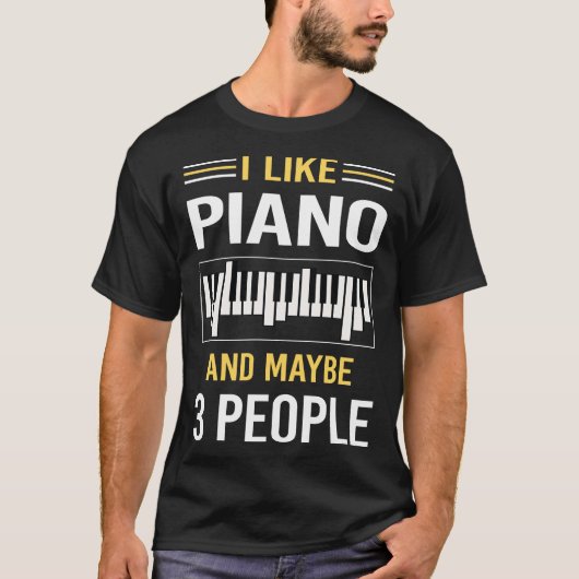 Misschien 3 personen pianist t-shirt (Voorkant)