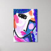 Misschien Abstract digitaal portret van een vrouw Canvas Afdruk (Voorkant)
