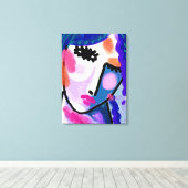 Misschien Abstract digitaal portret van een vrouw Canvas Afdruk (Insitu (Houten vloer))