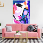 Misschien Abstract digitaal portret van een vrouw Canvas Afdruk (Insitu (Woonkamer))