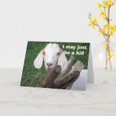 MISSCHIEN BEN IK WEL EEN KIND-GELUKKIGE VERJAARDAG KAART (Gele Bloem)