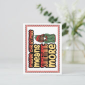 Misschien betekent Kerstmis iets meer Melanine Sis Feestdagenkaart (Staand voorkant)