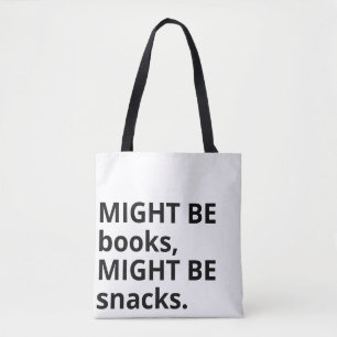 Misschien Boeken, Misschien Snacks Tote Tas, Snack Bag