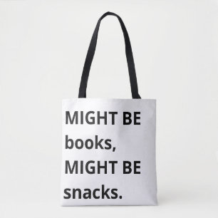 Misschien Boeken, Misschien Snacks Tote Tas, Snack Bag