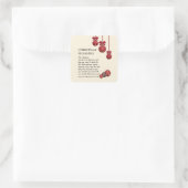 MISSCHIEN DE LORD BLOED U | KerstBaubles Holiday Vierkante Sticker (Tas)