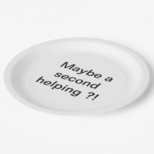 Misschien een tweede ?! papieren bordje (Gekanteld)