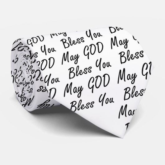 MISSCHIEN GOD BLESS JE STROPDAS (Opgerold)