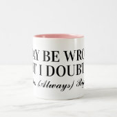 Misschien heb ik het mis, maar ik betwijfel of het tweekleurige koffiemok (Center)