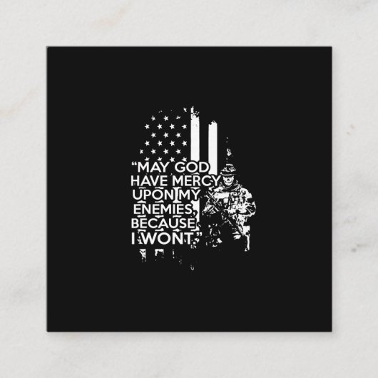 Misschien heeft God medelijden met mijn vijanden,  Vierkante Visitekaartje (Voorkant)