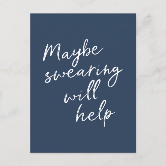 Misschien helpt het zogen de smakige Gezegde tekst Briefkaart (Voorkant)