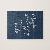 Misschien helpt het zogen de smakige Gezegde tekst Legpuzzel (Horizontaal)