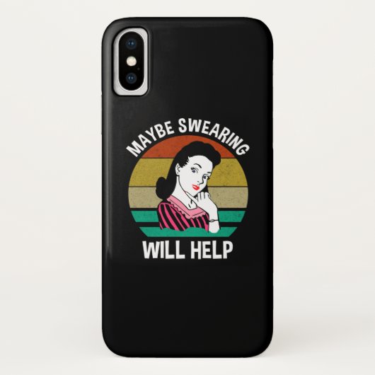 Misschien helpt Swearing Funny Sarcastic Gezegde Case-Mate iPhone Case (Achterkant)
