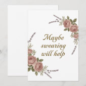 Misschien helpt Swearing Kaart (Voorkant / Achterkant)