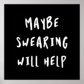 Misschien helpt Swearing Poster (Voorkant)
