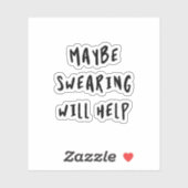 Misschien helpt Swearing Sticker (Vel)
