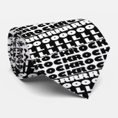Misschien het luidste zwart-witte stropdas ter wer (Opgerold)
