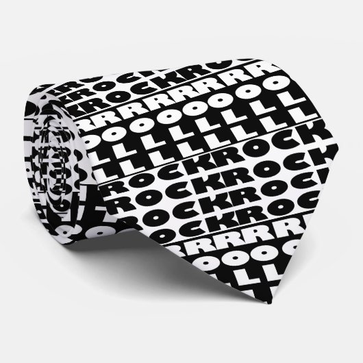 Misschien het luidste zwart-witte stropdas ter wer (Opgerold)