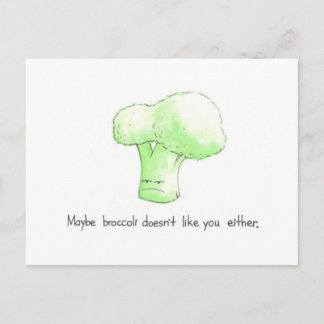 Misschien houdt Broccoli ook niet van Briefkaart