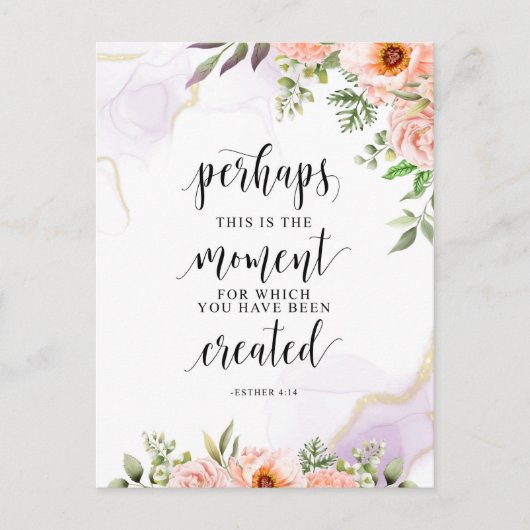 Misschien is dit het moment, Esther 4:14 Briefkaart (Voorkant)
