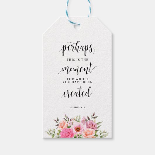 Misschien is dit het moment, Esther 4:14 Cadeaulabel (Voorkant)