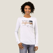 Misschien is koffie verslaafd aan mij Tri-Blend shirt (Voorkant)
