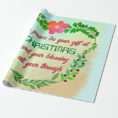 MISSCHIEN KAN VREDE UW VERMOGEN ZIJN IN CHRISTMAS CADEAUPAPIER (Uitgerold)