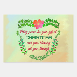 MISSCHIEN KAN VREDE UW VERMOGEN ZIJN IN CHRISTMAS INPAKPAPIER VEL