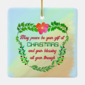 MISSCHIEN KAN VREDE UW VERMOGEN ZIJN IN CHRISTMAS KERAMISCH ORNAMENT (Achterkant)