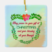 MISSCHIEN KAN VREDE UW VERMOGEN ZIJN IN CHRISTMAS KERAMISCH ORNAMENT (Voorkant)